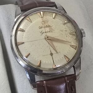 Vintage Omega Watch with Brown Leather Strap